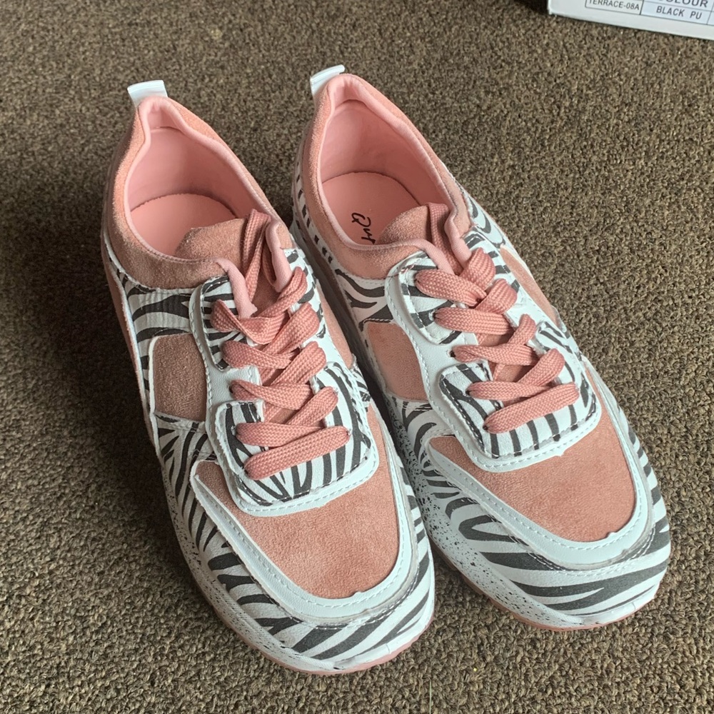 Qupid terrace blush/zebra print‎ sneakers size 7 - Picture 5 of 14
